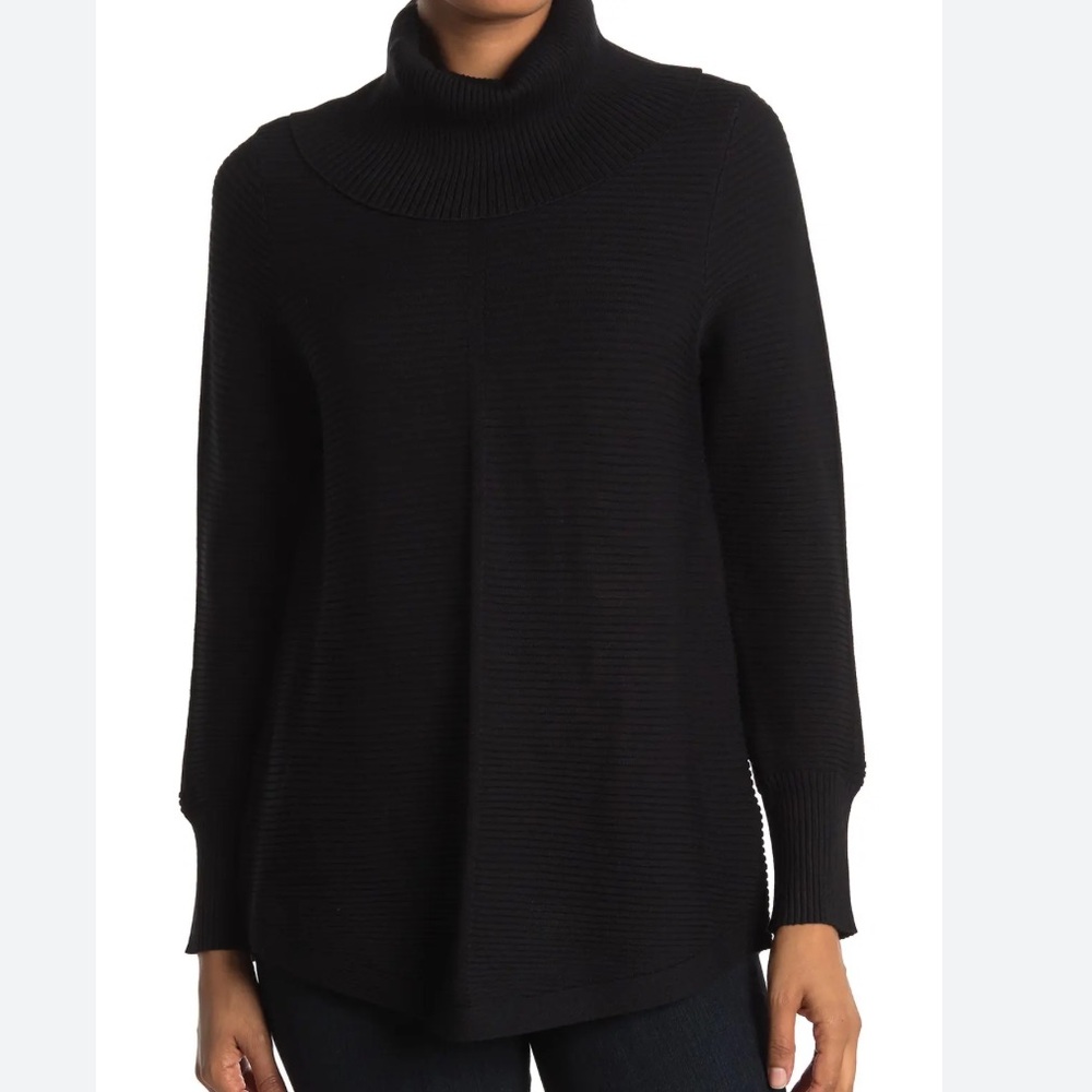Cyrus Fawny‎ Cowl Neck Ribbed Pullover Sweater